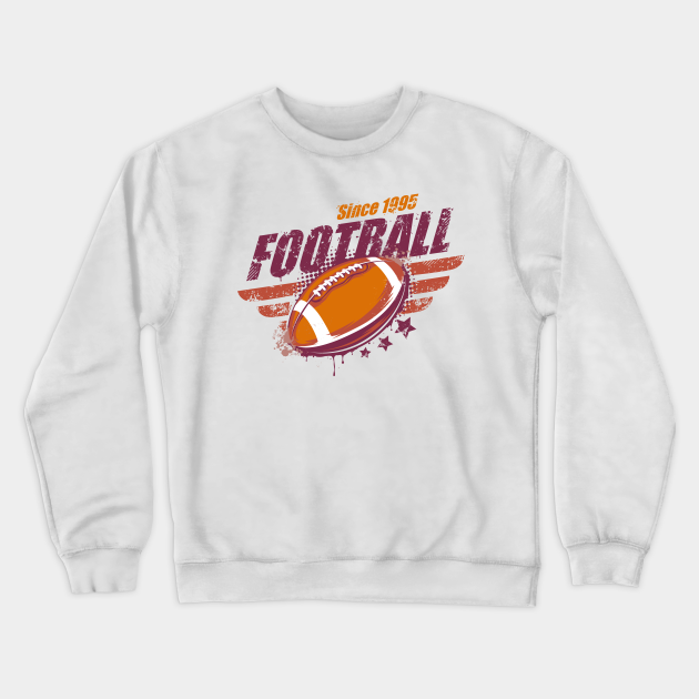 Football Vintage Style Sport Crewneck Sweatshirt TeePublic
